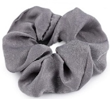 Sametové Scrunchie gumičky do vlasů - Šedé